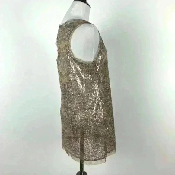 New motherhood maternity top size S Bronze sequins - Picture 5 of 9